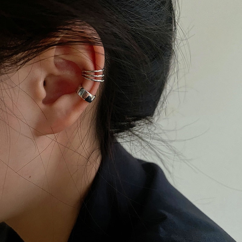 2pcs Fashion Gold Simple Cross Clip Earrings For Women Girls Cute Pearl Cubic Zirconia Ear Cuff Clip Without Piercing Jewerly daiiibabyyy