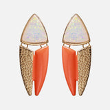 Ztech New Korea Fashion Pink Resin Beaded Drop Earrings For Women Girls ZA Wedding Jewelry 30 Designs Dangle Statement Bijoux daiiibabyyy