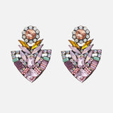 Ztech New Korea Fashion Pink Resin Beaded Drop Earrings For Women Girls ZA Wedding Jewelry 30 Designs Dangle Statement Bijoux daiiibabyyy