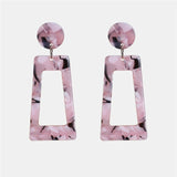 Ztech New Korea Fashion Pink Resin Beaded Drop Earrings For Women Girls ZA Wedding Jewelry 30 Designs Dangle Statement Bijoux daiiibabyyy