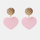 Ztech New Korea Fashion Pink Resin Beaded Drop Earrings For Women Girls ZA Wedding Jewelry 30 Designs Dangle Statement Bijoux daiiibabyyy