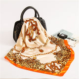 90x90cm luxury brand silk square scarf for women hair tie band bandana pashmina female foulard muslim hijab stores 2021 NEW daiiibabyyy