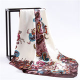 90x90cm luxury brand silk square scarf for women hair tie band bandana pashmina female foulard muslim hijab stores 2021 NEW daiiibabyyy