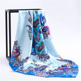 90x90cm luxury brand silk square scarf for women hair tie band bandana pashmina female foulard muslim hijab stores 2021 NEW daiiibabyyy
