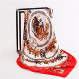 90x90cm luxury brand silk square scarf for women hair tie band bandana pashmina female foulard muslim hijab stores 2021 NEW daiiibabyyy