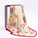 90x90cm luxury brand silk square scarf for women hair tie band bandana pashmina female foulard muslim hijab stores 2021 NEW daiiibabyyy