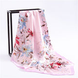 90x90cm luxury brand silk square scarf for women hair tie band bandana pashmina female foulard muslim hijab stores 2021 NEW daiiibabyyy