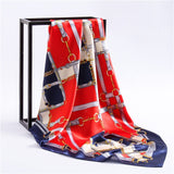 90x90cm luxury brand silk square scarf for women hair tie band bandana pashmina female foulard muslim hijab stores 2021 NEW daiiibabyyy