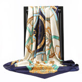 90x90cm luxury brand silk square scarf for women hair tie band bandana pashmina female foulard muslim hijab stores 2021 NEW daiiibabyyy