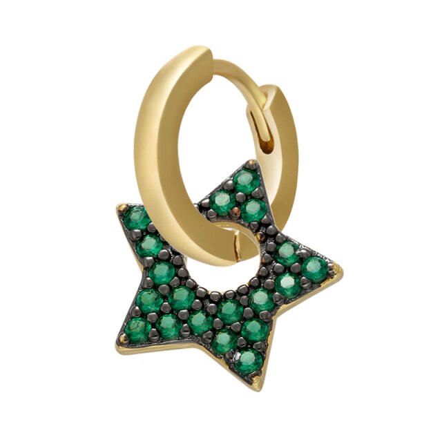 ZHUKOU  1 piece CZ crystal small hoop earring Exquisite gold/silver color star heart cute women earrings for gifts VE225 daiiibabyyy