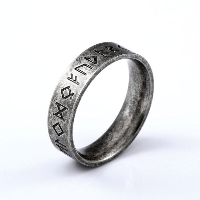 Beier Stainless steel Odin Norse Viking Amulet Rune MEN Ring fashion  words Retro Jewelry  LR-R133 daiiibabyyy