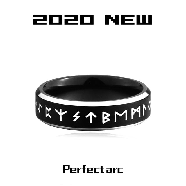 Beier Stainless steel Odin Norse Viking Amulet Rune MEN Ring fashion  words Retro Jewelry  LR-R133 daiiibabyyy