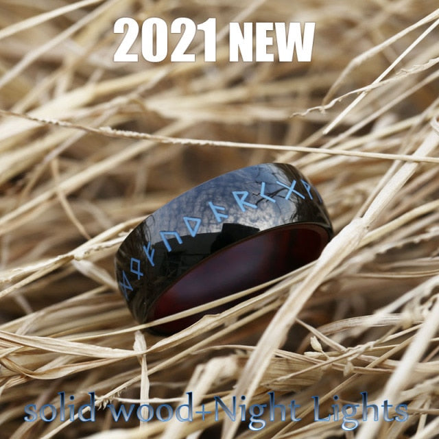 Beier Stainless steel Odin Norse Viking Amulet Rune MEN Ring fashion  words Retro Jewelry  LR-R133 daiiibabyyy