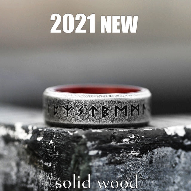 Beier Stainless steel Odin Norse Viking Amulet Rune MEN Ring fashion  words Retro Jewelry  LR-R133 daiiibabyyy
