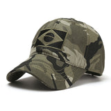 Army Camouflage Male Baseball Cap Men Embroidered Brazil Flag  Caps Outdoor Sports Tactical Dad Hat Casual Hunting Hats daiiibabyyy