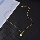 Bohemian Cute Butterfly Choker Necklace For Women Gold Silver Color Clavicle Chain  Fashion Female Chic Chocker Jewelry daiiibabyyy
