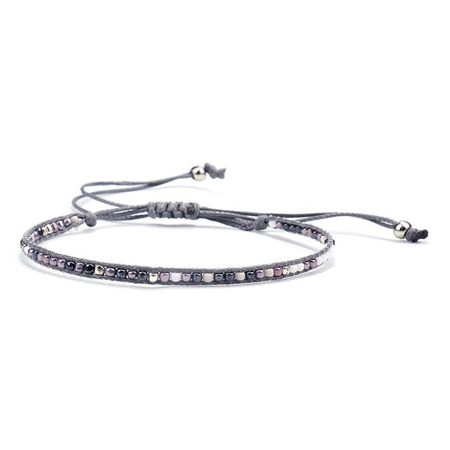 BLUESTAR 6pcs One Set Women Crystal Bead Bracelet Handmade Woven Boho MIYUKI Bead Bracelets Jewelry Accessories daiiibabyyy