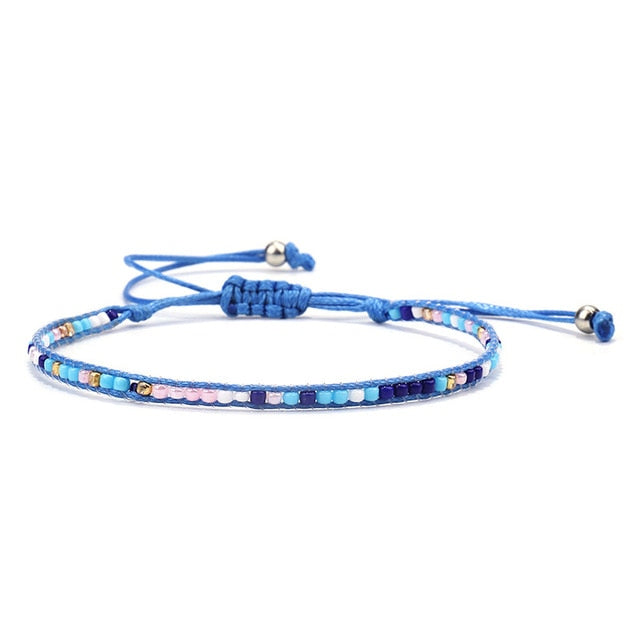 BLUESTAR 6pcs One Set Women Crystal Bead Bracelet Handmade Woven Boho MIYUKI Bead Bracelets Jewelry Accessories daiiibabyyy
