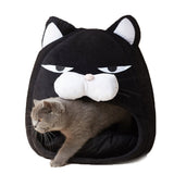 Cartoon Cat Bed House Winter Warm Fleece Washable Soft Dog Nest Cat Cave Tent For Sleeping Waterproof Pets Sleep Bags Supplies daiiibabyyy