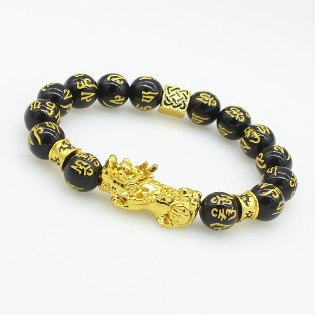 2PCS Obsidian Stone Beads Bracelet Pixiu Bracelet Black Wealth Bracelet Feng shui Bracelets Luck Bracelet for Women man 2021 daiiibabyyy