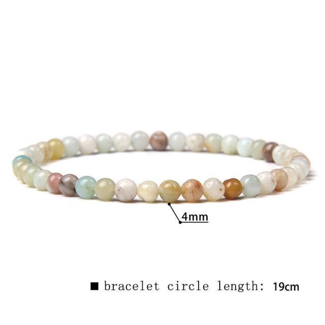 42 Kinds Natural 4 mm Fluorite Beads Bracelets Women Handmade Elastic Bangle Men Grade A Sodalite Stone Pulsera Polished Jewelry daiiibabyyy