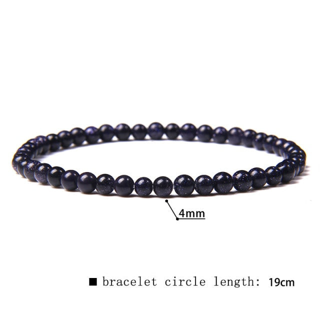 42 Kinds Natural 4 mm Fluorite Beads Bracelets Women Handmade Elastic Bangle Men Grade A Sodalite Stone Pulsera Polished Jewelry daiiibabyyy