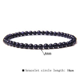 42 Kinds Natural 4 mm Fluorite Beads Bracelets Women Handmade Elastic Bangle Men Grade A Sodalite Stone Pulsera Polished Jewelry daiiibabyyy