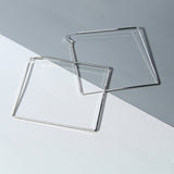 BLIJERY Trendy Oversize Geometric Big Hoop Earrings For Women Basketball Brincos Exaggerated Large Square Earrings Punk Jewelry daiiibabyyy