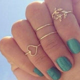 Bohemia Simple Design Geometric Finger Ring Sets For Women Snake Eye Stone Knuckle Rings Girls Fashion Jewelry daiiibabyyy