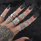 Bohemia Simple Design Geometric Finger Ring Sets For Women Snake Eye Stone Knuckle Rings Girls Fashion Jewelry daiiibabyyy