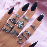 Bohemia Simple Design Geometric Finger Ring Sets For Women Snake Eye Stone Knuckle Rings Girls Fashion Jewelry daiiibabyyy