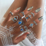 Bohemia Simple Design Geometric Finger Ring Sets For Women Snake Eye Stone Knuckle Rings Girls Fashion Jewelry daiiibabyyy