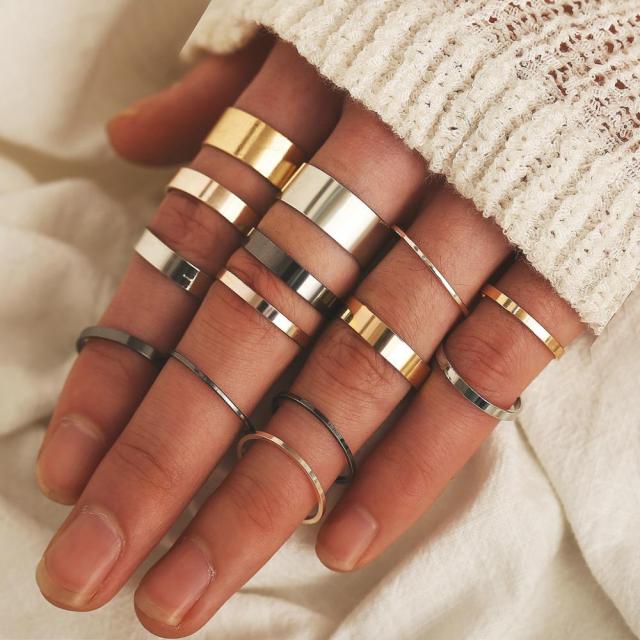 Bohemia Simple Design Geometric Finger Ring Sets For Women Snake Eye Stone Knuckle Rings Girls Fashion Jewelry daiiibabyyy
