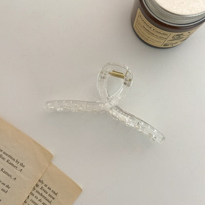 AOMU 1Pc Korean Solid Big Hair Claws Elegant Frosted Acrylic Hair Clips Hairpin Barrette Headwear for Women Girls Hair Accessory daiiibabyyy