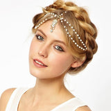 Boho Draping Crystal Bride Hair Accesories New Fashion Elegant  Head Chain Hair Jewelry Wedding Hairstyles Headpiece daiiibabyyy