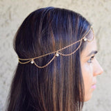 Boho Draping Crystal Bride Hair Accesories New Fashion Elegant  Head Chain Hair Jewelry Wedding Hairstyles Headpiece daiiibabyyy