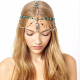 Boho Draping Crystal Bride Hair Accesories New Fashion Elegant  Head Chain Hair Jewelry Wedding Hairstyles Headpiece daiiibabyyy