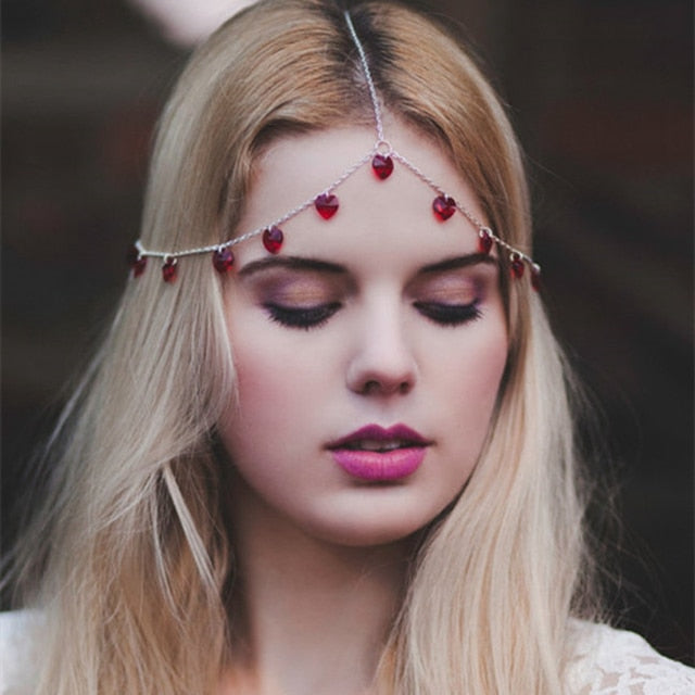 Boho Draping Crystal Bride Hair Accesories New Fashion Elegant  Head Chain Hair Jewelry Wedding Hairstyles Headpiece daiiibabyyy