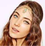 Boho Draping Crystal Bride Hair Accesories New Fashion Elegant  Head Chain Hair Jewelry Wedding Hairstyles Headpiece daiiibabyyy