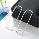 BLIJERY Trendy Oversize Geometric Big Hoop Earrings For Women Basketball Brincos Exaggerated Large Square Earrings Punk Jewelry daiiibabyyy