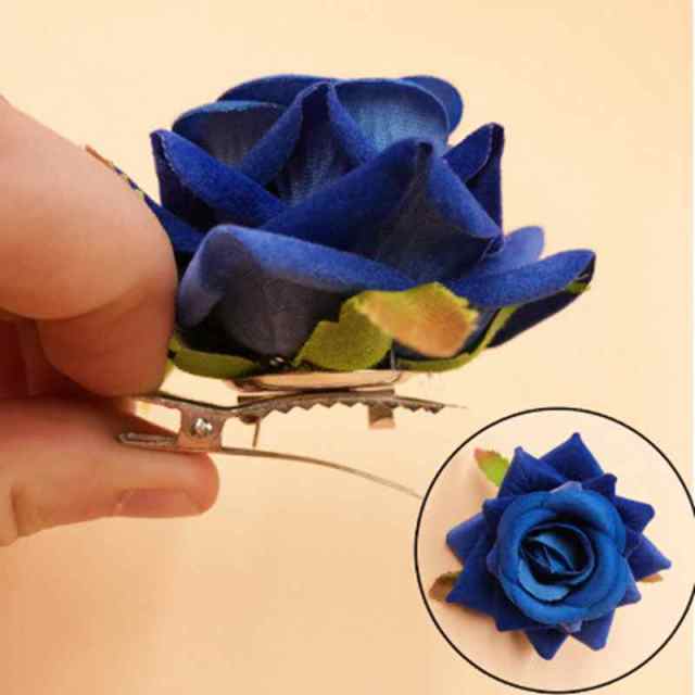 Bridal Headdress Hair Clip Flannel Rose Big Flower Hair Accessories Hair Clip Fabric Bridal Hair Accessories Hair Clip daiiibabyyy