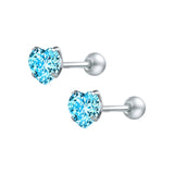 ZS 2020 CZ Stud Earings Set For Women 3 Pairs Stainless Steel Earrings Set Fashion Style Crystal Earrings Jewelry daiiibabyyy