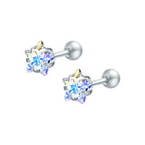 ZS 2020 CZ Stud Earings Set For Women 3 Pairs Stainless Steel Earrings Set Fashion Style Crystal Earrings Jewelry daiiibabyyy