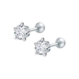 ZS 2020 CZ Stud Earings Set For Women 3 Pairs Stainless Steel Earrings Set Fashion Style Crystal Earrings Jewelry daiiibabyyy