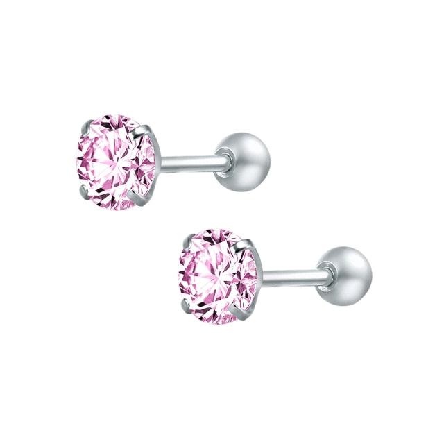 ZS 2020 CZ Stud Earings Set For Women 3 Pairs Stainless Steel Earrings Set Fashion Style Crystal Earrings Jewelry daiiibabyyy