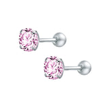 ZS 2020 CZ Stud Earings Set For Women 3 Pairs Stainless Steel Earrings Set Fashion Style Crystal Earrings Jewelry daiiibabyyy