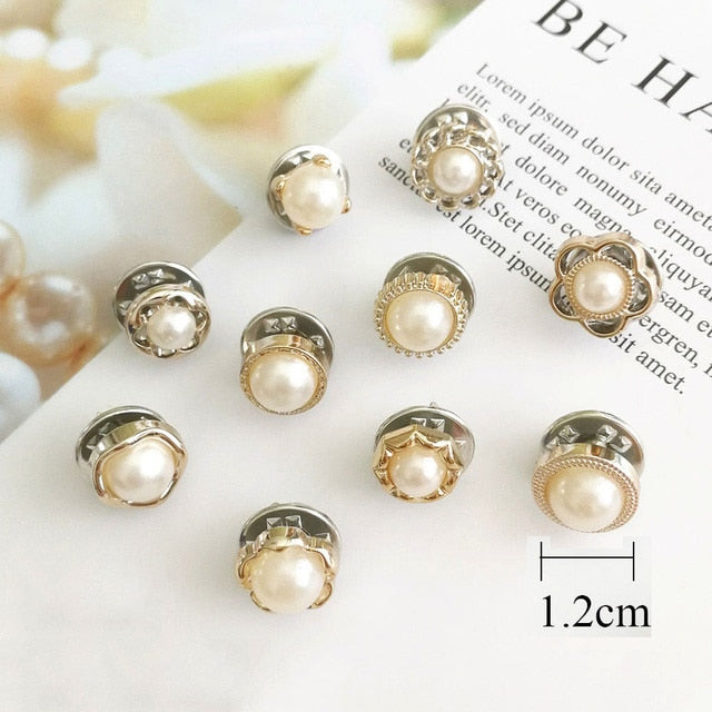 Brooch Set Big Beads Fashion Clothing Brooches for Women Pearl Lapel Pin Sweater Dress Brooch Pins Badge Buckle Diy Accessories daiiibabyyy