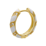 ZHUKOU 2020 NEW 1piece Round Enamel hoop earring CZ crystal fashion women earrings smaller/bigger earring hoops Jewelry VE270 daiiibabyyy