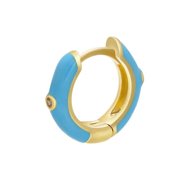 ZHUKOU 2020 NEW 1piece Round Enamel hoop earring CZ crystal fashion women earrings smaller/bigger earring hoops Jewelry VE270 daiiibabyyy