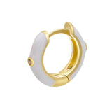 ZHUKOU 2020 NEW 1piece Round Enamel hoop earring CZ crystal fashion women earrings smaller/bigger earring hoops Jewelry VE270 daiiibabyyy